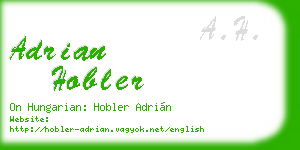 adrian hobler business card
